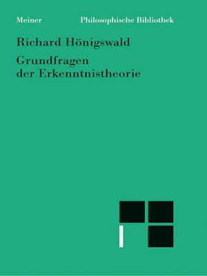 cover image of Grundfragen der Erkenntnistheorie